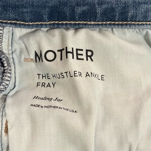 Women’s Mother The Hustler Ankle Fray Jeans Blue Healing Jar Wash, 34 - Picture 6 of 8